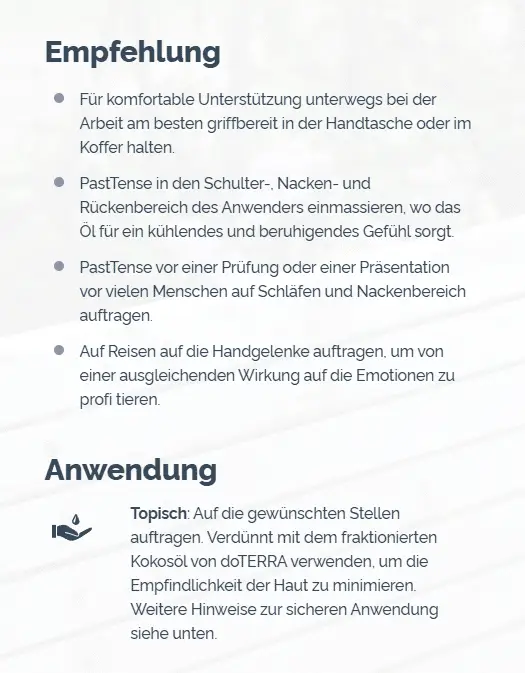 pasttense - empfehlung